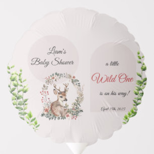 Printable Little Wild Deer Woodland Baby Shower Balloon