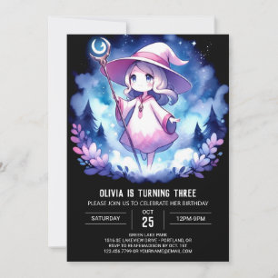 Printable Magical Wizard Birthday Invitation