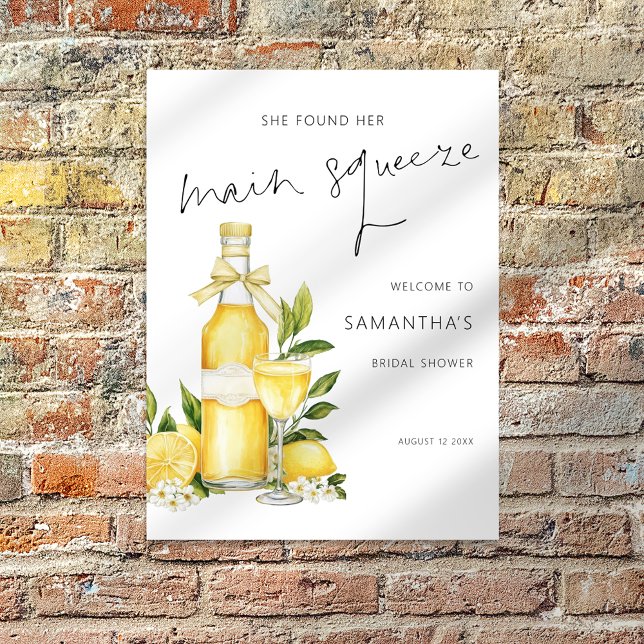 Printable Main Squeeze Lemon Welcome Bridal Shower Poster (Creator Uploaded)