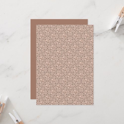 Printable Mocha Rococo Revival Mandala Deco Fans Invitation