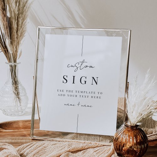 Printable Modern Minimal Script Wedding Sign