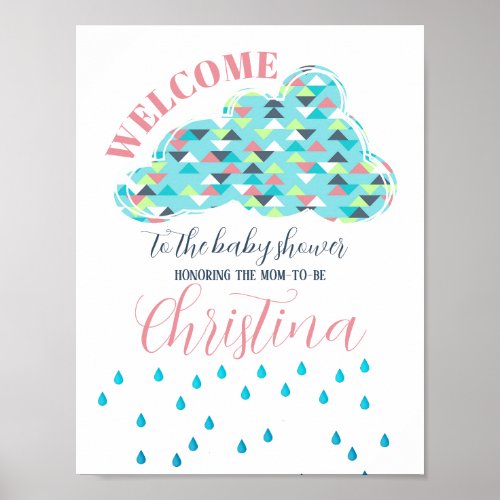 Printable Modern Simple Sprinkle Baby Shower Poster