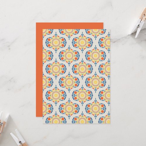Printable Orange &amp; Lemons Ogee Scrapbook Paper Invitation