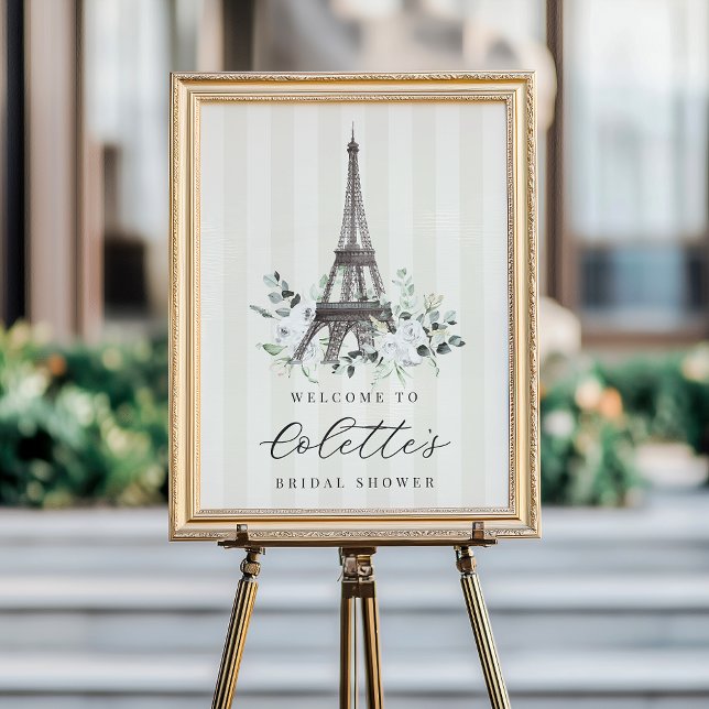 Printable Paris Bloom Bridal Shower Welcome Sign (Creator Uploaded)