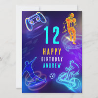 Printable  Personalized Boy Birthday Card