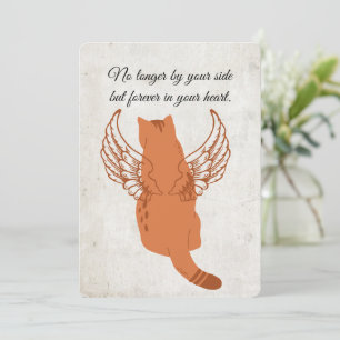 Printable Pet Condolence Card with Cat with Wings