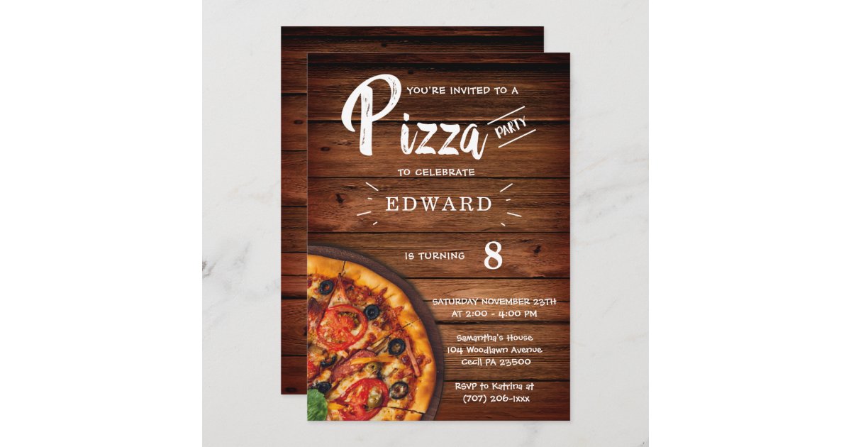 Printable Pizza Party Invitation Template Zazzle Printable Pizza Party Invitation Template Zazzle