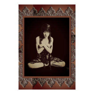 Printable Poster with Vintage Dancer
