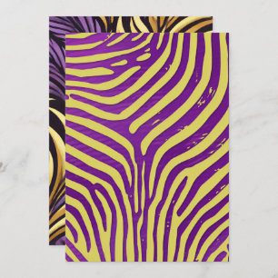 Printable Purple & Gold Zebra Stripe Scrapbook Invitation