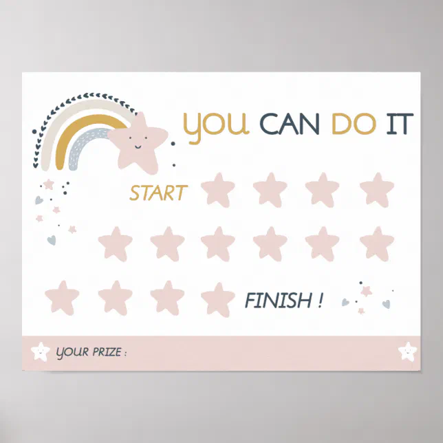 Printable Rainbow Reward Chart, Prize Chart | Zazzle