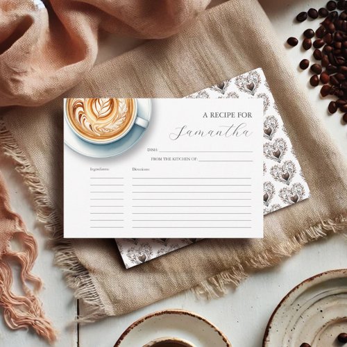 Printable Recipe Cards Coffee Theme