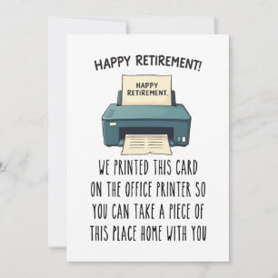 Printable Retirement Card, Funny Retirement Gift Holiday Card