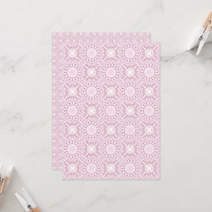Printable Rose Confetti Lace Tile Scrapbook Paper Invitation