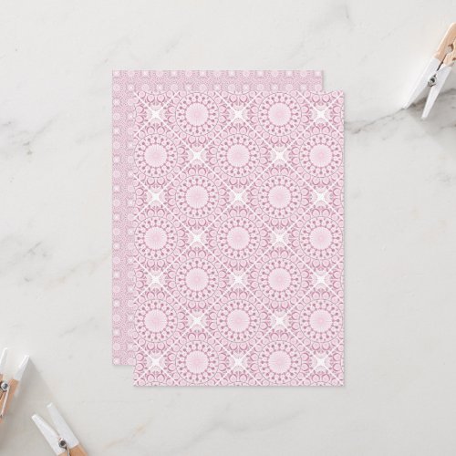 Printable Rose Confetti Lace Tile Scrapbook Paper Invitation