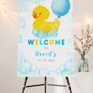 Printable Rubber Duck Boy Welcome Foam Board