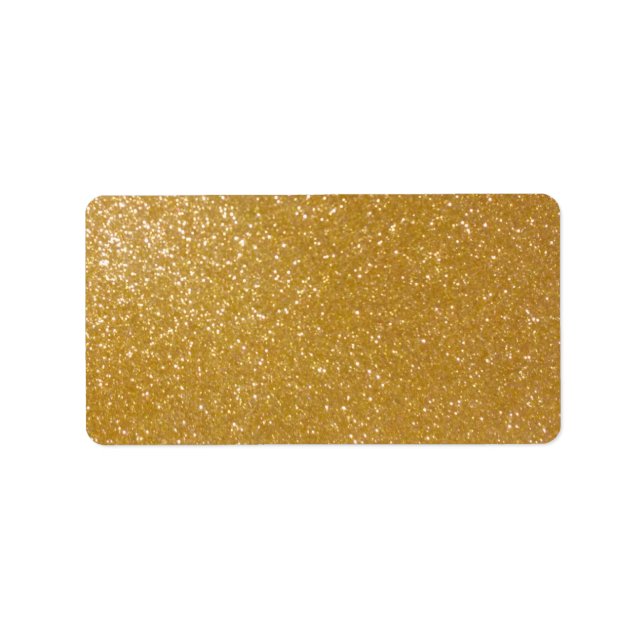 Printable shiny gold glitter blank address labels (Front)