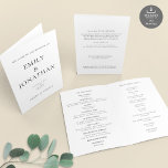 Printable Simple Church Folded Wedding Program<br><div class="desc">Printable Simple Church Folded Wedding Program. Available digitally and printed. A simplistic,  fully customisable design. Easily personalise to your own details and change text and background colors if you so wish to match your wedding theme via the edit further option.</div>