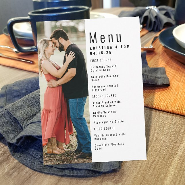 Printable Sliver of a Photo Menu Wedding (Creator Uploaded)