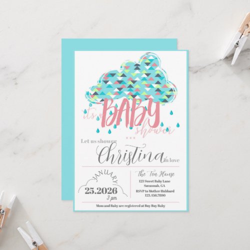 Printable Sprinkle Shower Mom_to_be Baby Shower Invitation