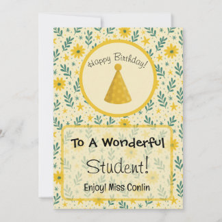 Printable Student Birthday Card for Teachers