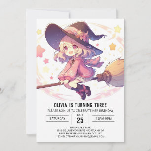 Printable Sweet Wizard Birthday Invitation