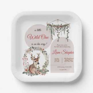 Printable Sweet Woodland Baby Shower Plates