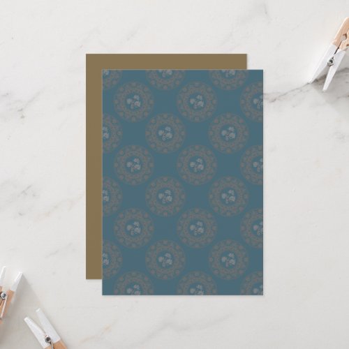 Printable Tapestry Rococo Classic Polk Dot Mandala Invitation