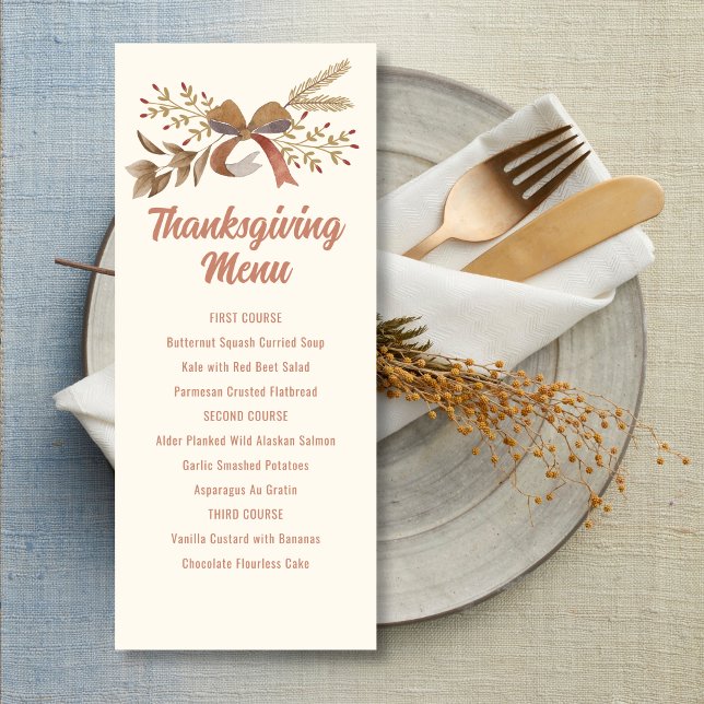 Printable Thanksgiving Menu Invitation (Creator Uploaded)