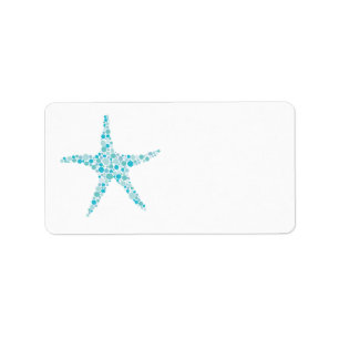 Printable Turquoise Aqua Starfish Address Labels