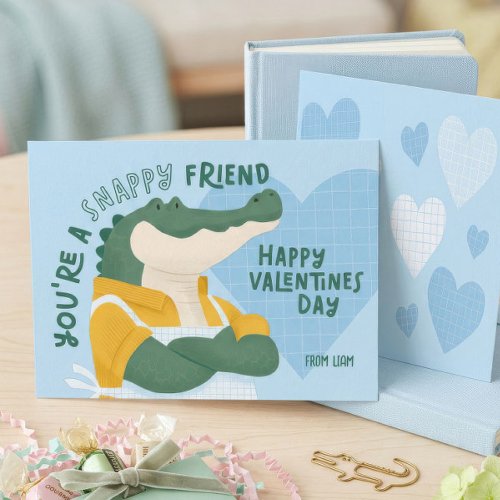 Printable Valentines Day Cards for Kids Alligator