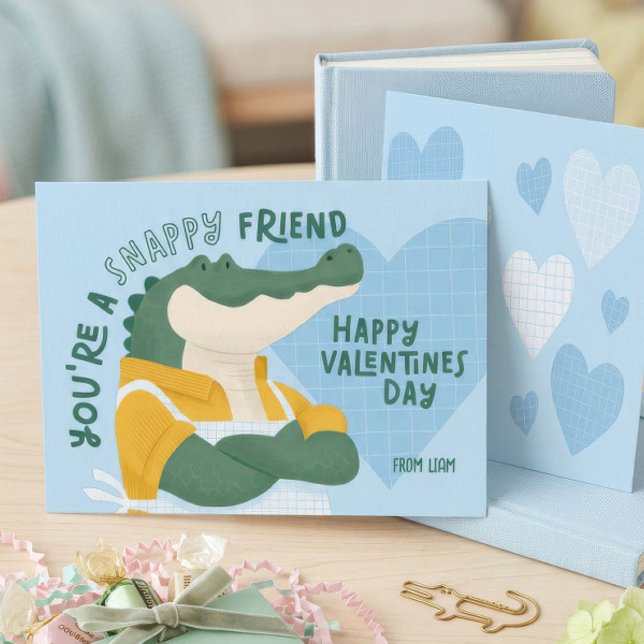 Printable Valentines Day Cards for Kids Alligator (Creator Uploaded)