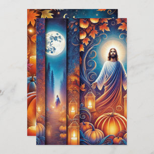 Printable Vibrant Christian Halloween Jesus Invitation