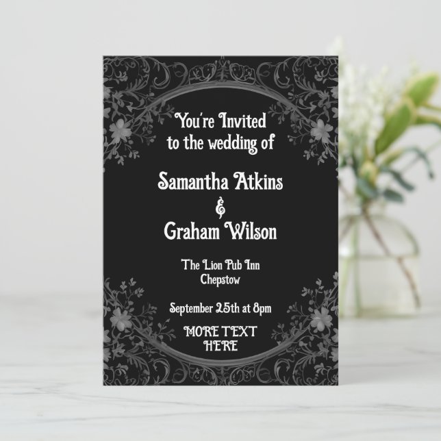 Printable wedding invitation template (Standing Front)