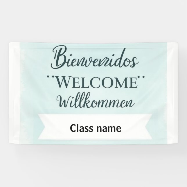 Printable Welcome Banner With Class Name (Horizontal)