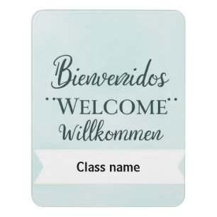 Printable Welcome Banner With Class Name Door Sign