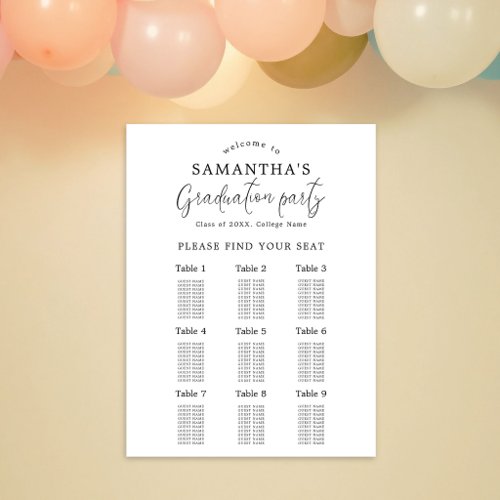 Printable Welcome & Seating Chart Graduation
