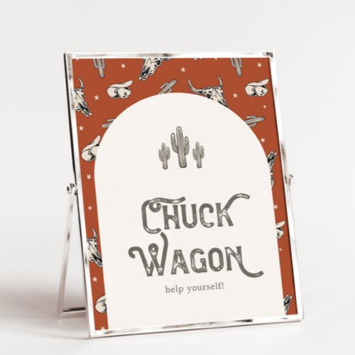 Printed 8x10 Wild West Chuck Wagon Sign