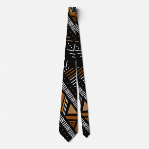 Printed African Bogolan Neck Tie