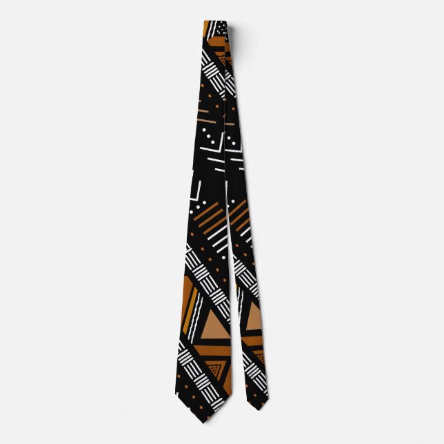 Printed  African Bogolan Neck Tie (Front)