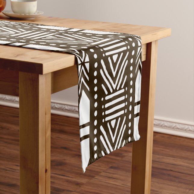 Printed African Bogolan Table Runner (In Situ)