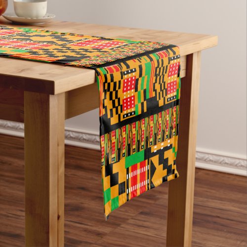 Printed African Kente Cloth Table Runner