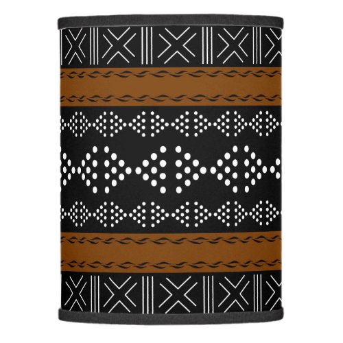 Printed African Mud Cloth Custom Lamp Shade 