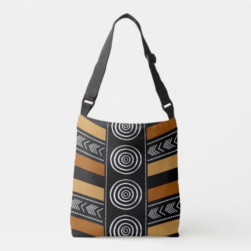 Printed African Mud Cloth Design Tote Bag