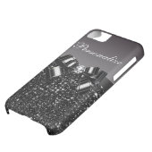 Printed Black & White Sequins, Bow & Diamond Case-Mate iPhone Case (Bottom)