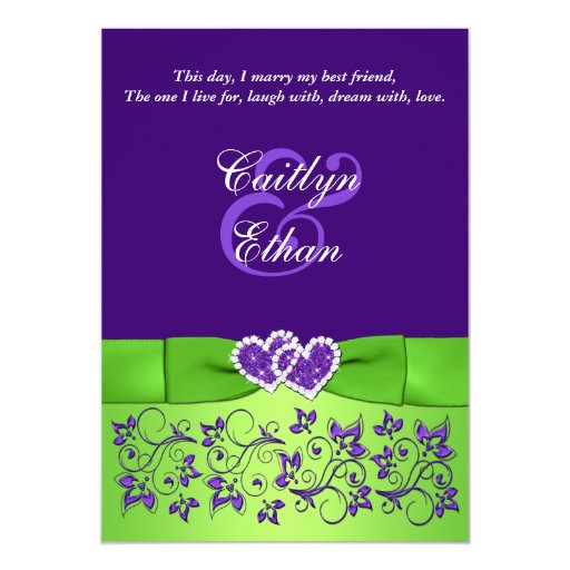 Wedding Invitations In Purple And Green 3