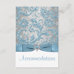 PRINTED Bow - Winter Wonderland Bat Mitzvah Insert