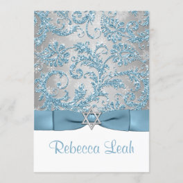 PRINTED Bow - Winter Wonderland Bat Mitzvah Invite