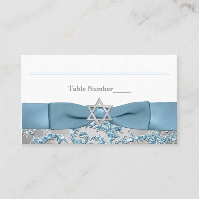 PRINTED Bow - Winter Wonderland Place Card (Front)