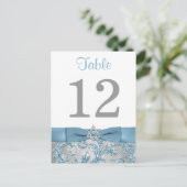 PRINTED Bow - Winter Wonderland Table Number Card (Standing Front)