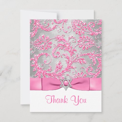 PRINTED BOW _ Winter Wonderland Thank You Note